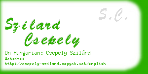 szilard csepely business card