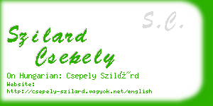 szilard csepely business card